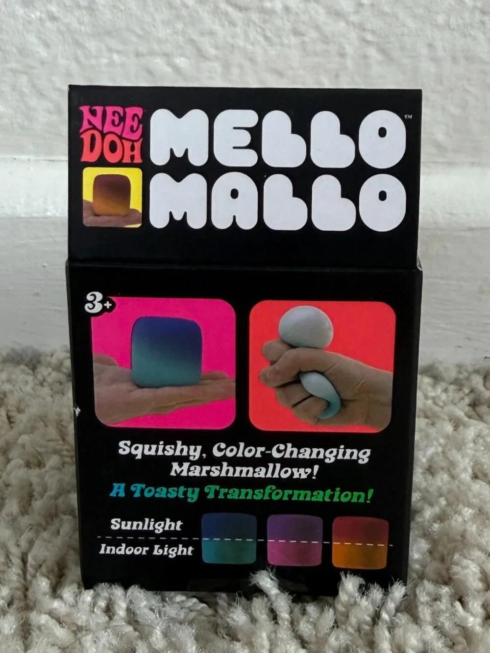 Nee Doh Mello Mallo Color Changing Marshmallow Yellow NWT